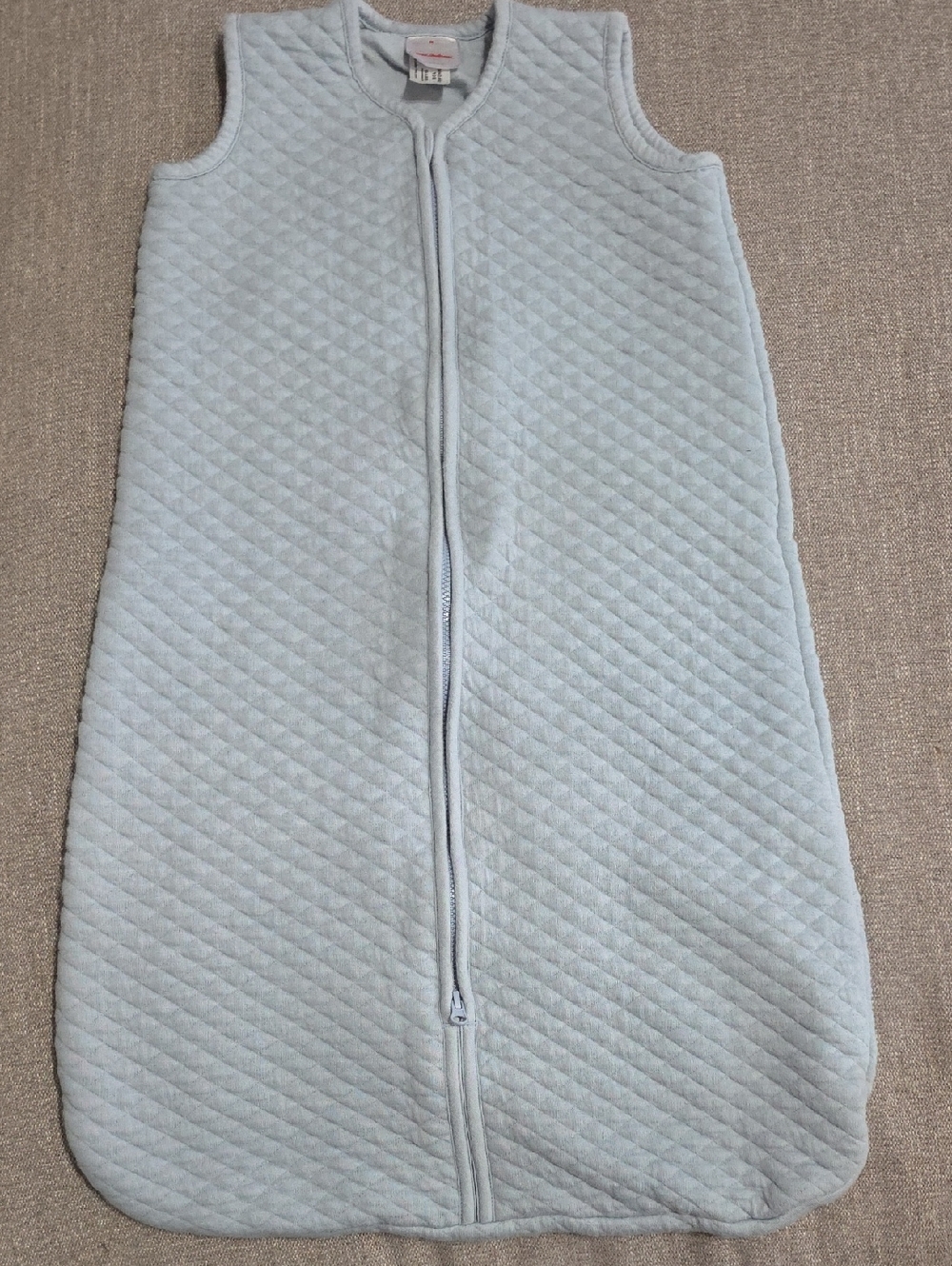 Hanna Andersson Light Blue Quilted Baby Sleep Sack with Front Zipper Medium